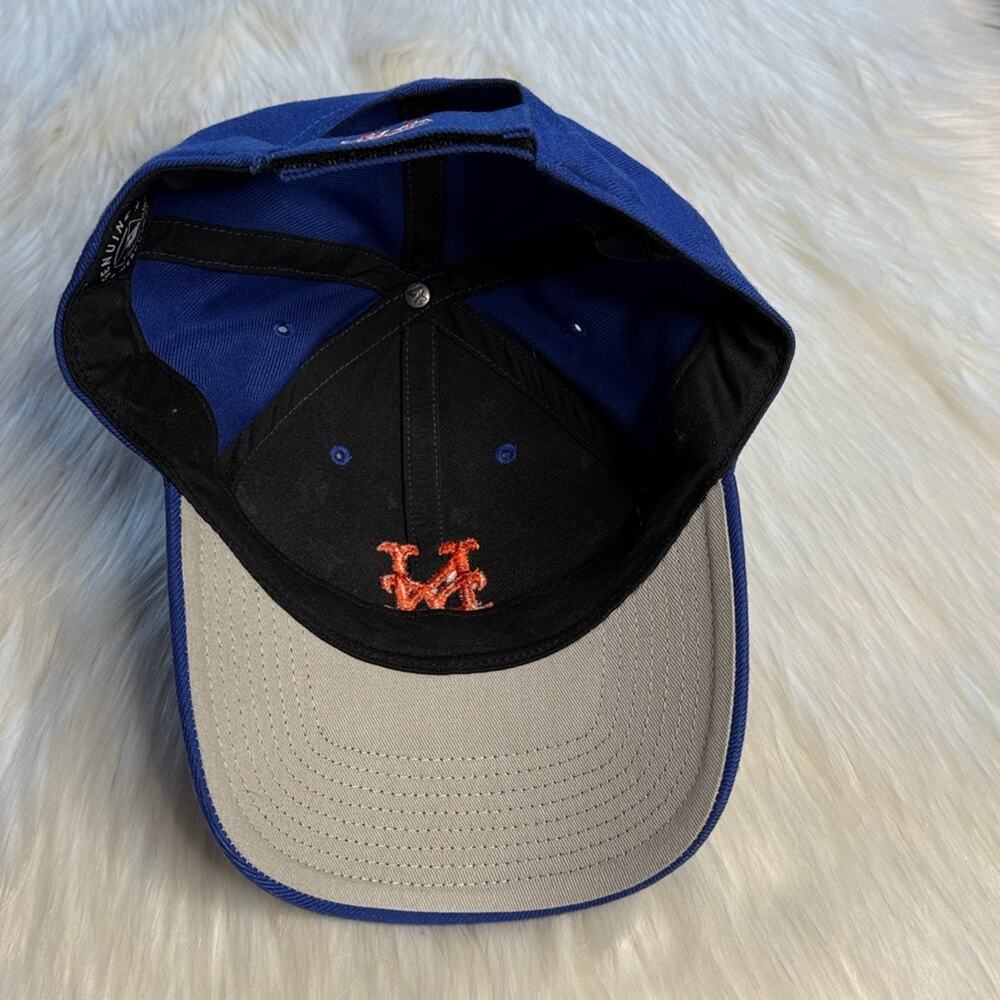 New York Mets Blue and Orange Logo Embroidered 47 Hat - Picture 4 of 5